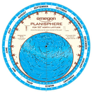 Omegon Stjärnkarta Planisfär 25cm / 50