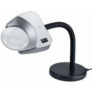 Schweizer Lupp Förstoringslampa Tech-Line LED TABLE FOOT 2700K, 2x/Ø120mm, bikonvex, bordsfot